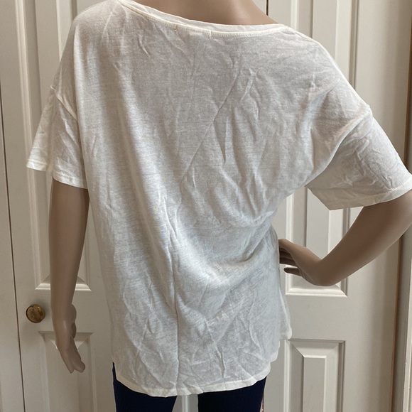 Springfield Womens L Cream Exotic Leaf Knit Shirt. - Picture 6 of 10